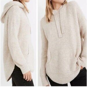 Madewell Women's Wilmington Wool Alpaca Knit Hoodie Sweater Pullover Size XXS